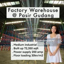 Spacious factory warehouse at Pasir gudang