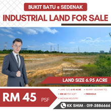 Bukit Batu @ Sedenak 6.95 Acres Industrial Land for Sale