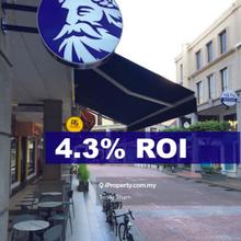 Fully Tenanted, ROI 4.3%, Same row 7-11, Mynews, Starbucks, Zus Coffee