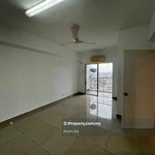 High floor unblocked view with double balcony, good condition
