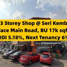 Face Main Road, Corner 3 Storey Shop, ROI 6%