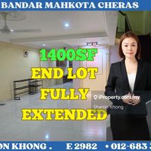 Two storey endlot terrace house for sale at sek 1 mahkota cheras 