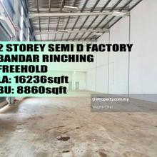 Freehold 2 Sty Semi Detached Factory Bandar Rinching Semenyih Kesuma