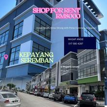 Brand new shoplot for rent at Kepayang Sentral Seremban