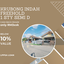 Cash Back rm40k 100% Full lppsa Loan Freehold Semi D Krubong Indah