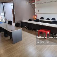 With air conds, lights and office furniture