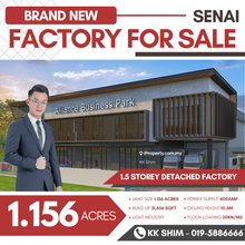 Brand New Senai 30,731sqft 1.5 Storey Detached Factory for Sale