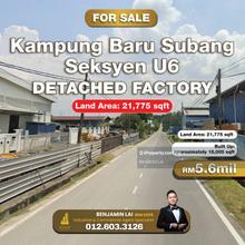 Kampung Baru Subang Detached Factory for Sale