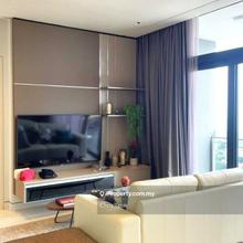 Fully furnished, high floor with private lift & nice city & sea view!