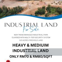 Medium and Heavy Industrial Land For Sale
