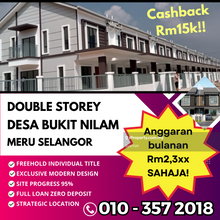 Rumah Baru 2 Tingkat Siap Tahun 2026 Desa Bukit Nilam Meru