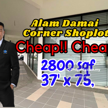 Cheap Rental Big Sqf Corner Shoplot @ Alam Damai 