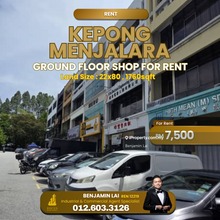 Kepong Menjalara Ground Floor Shop For Rent 