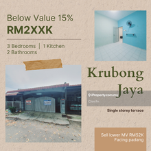 Below Value 15% or Less rm52k Face Padang 1 Sty Terrace Krubong Jaya