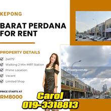 Kepong Metro Barat Perdana Shop For Rent