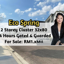 Eco Spring, 2 Storey Cluster 32x80, Gated Guarded, Greenery Area