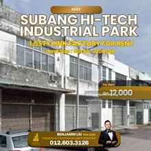 Subang Hi Tech Industrial Park 1.5sty Link Factory For Rent 