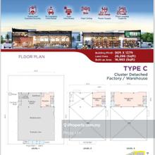 3 Storey Cluster Detached Factory Located At Banting , Selangor