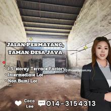 Jalan Permatang, Taman Desa Jaya @ 1.5-storey Terrace Factory