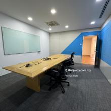 Partially Furnished office, walking distance to LRT for Rent