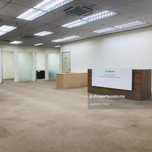 Partially office, with partition rooms and air con