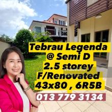 Tebrau Lagenda 2.5 storey Semi D Fully Renovated Garden view