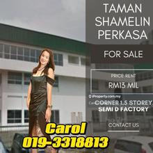 Limited Taman Shamelin Perkasa Cheras 1.5sty Corner Semi D Factory