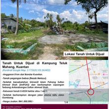 Tanah untuk dijual @ Kampung Teluk Mahang, Kuantan, Pahang