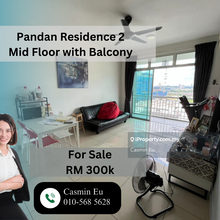 Pandan Residence 2 Mid Floor with Balcony For Sale