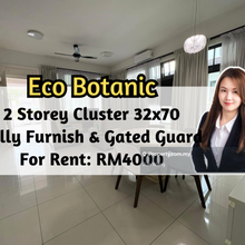 Eco Botanic, 2 Storey Cluster 32x70, Fully Furnished, Gated Guarded