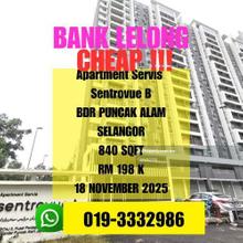 Lelong Apartment Servis Sentrovue B Bandar Puncak Alam Selangor