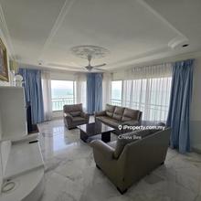 Fully Furnished Mid Floor with Seaview 1300sf Prime Location