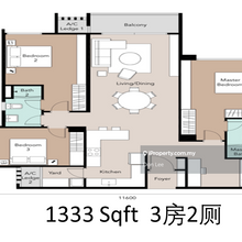 1333sqft , 3 Bedroom 2 Bathroom , Semi D in the sky concept 