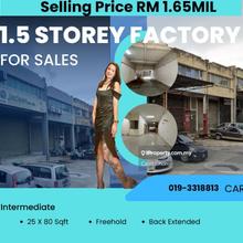 Kepong Taman Sri Ehsan 1.5 Storey Factory For Sales 