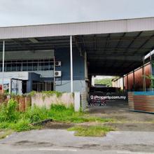 Demak Laut Industrial Park Semi-D Warehouse for Rent , roof extension