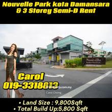 Kota Damansara Nouvelle Park 3 Storey Semi-d Factory For Rent 