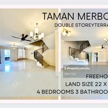 Double Storey Terrace House For Sale At Taman Merbok, Bukit Baru.