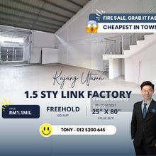 Super Cheap 1.5 Storey Link Terrace Factory @ Kajang Utama
