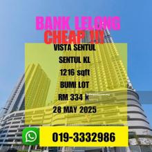 Bank Lelong Freehold Vista Sentul Sentul Kuala Lumpur
