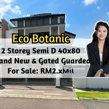 Eco Botanic, 2 Storey Semi D 40x80, Brand New, Gated Guarded, 4 plus 1