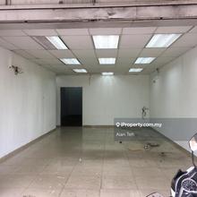 Facing road shop for sell