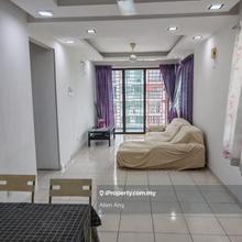 Partly Furnished, 4 Rooms, 2 Car Park, Indah Alam Condo