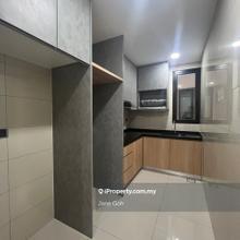 Dutapark partial furnished with airconds and kitchen cabinet