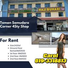 Corner Taman Samudera Batu Caves 4 Storey Shop For Rent