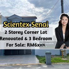 Scientex Senai, 2 Storey Corner, Fully Renovated, 3 Bedroom 3 Bathroom