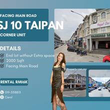 Limited Corner USJ 10 Taipan Ground Floor  Shop For Rent