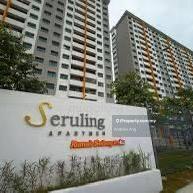 Furnish Seruling Apartment,1000sqf,3r2b,Bukit Raja,Klang