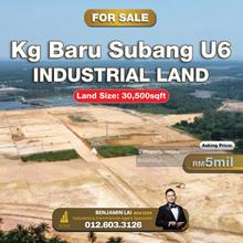 Kg Baru Subang U6 Industrial Land for Sale