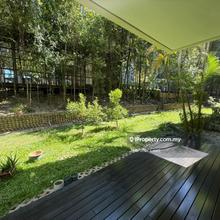 Partly furnished link villa with large private garden