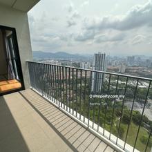 Well fitted partly furnished unit facing park view